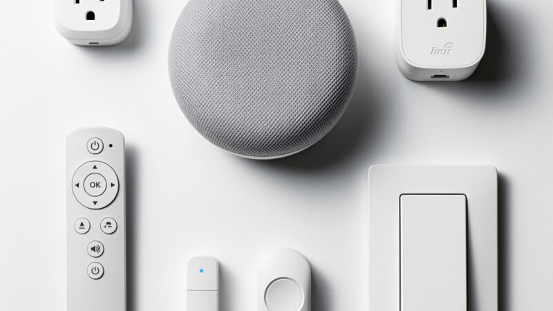 smart home setup desk