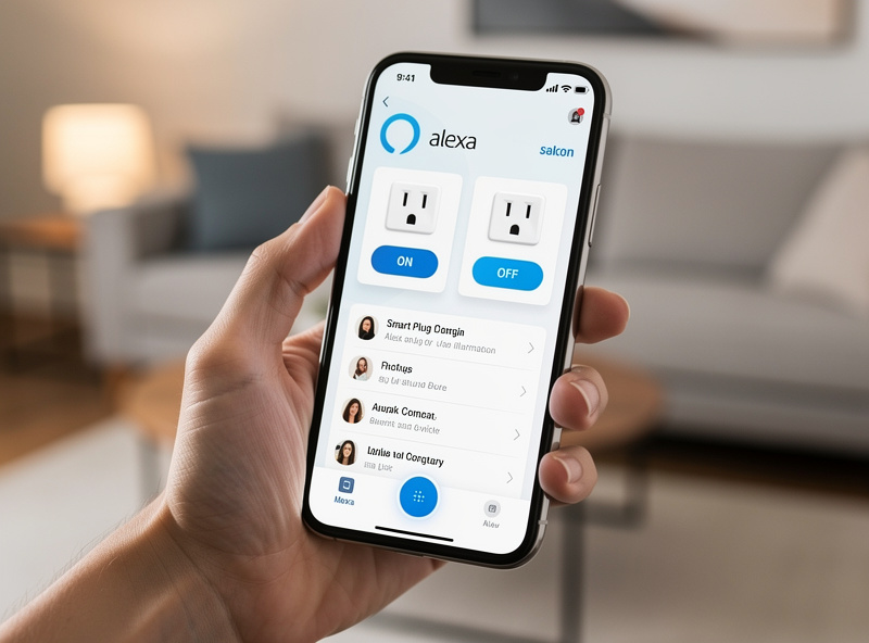 Alexa app showing smart plug control interface