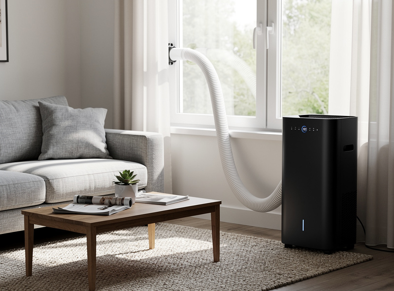 Smart portable AC with window vent hose