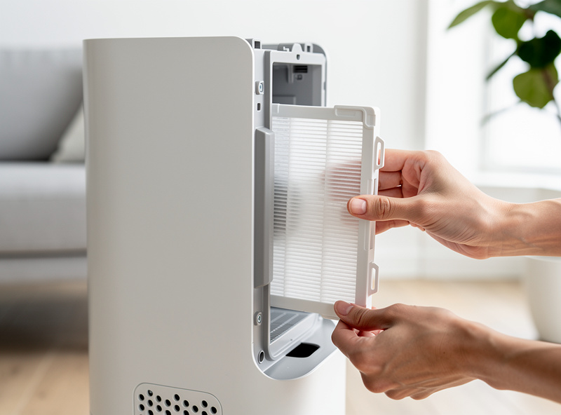 HEPA filter replacement in a smart purifier