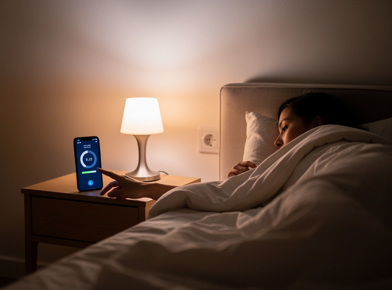 Smart bulb sleep schedule automation from smartphone