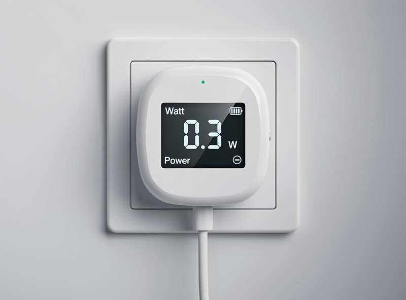 Energy monitor showing smart bulb standby wattage consumption
