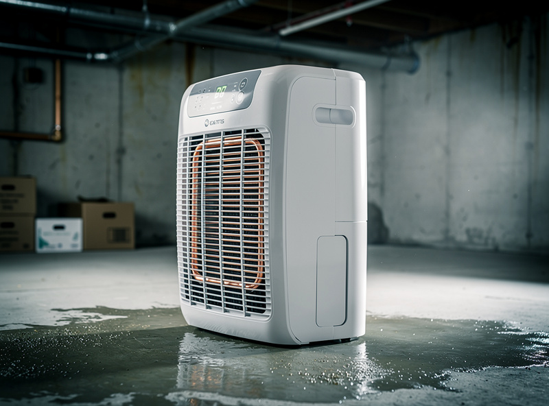 Large 50-pint smart dehumidifier unit
