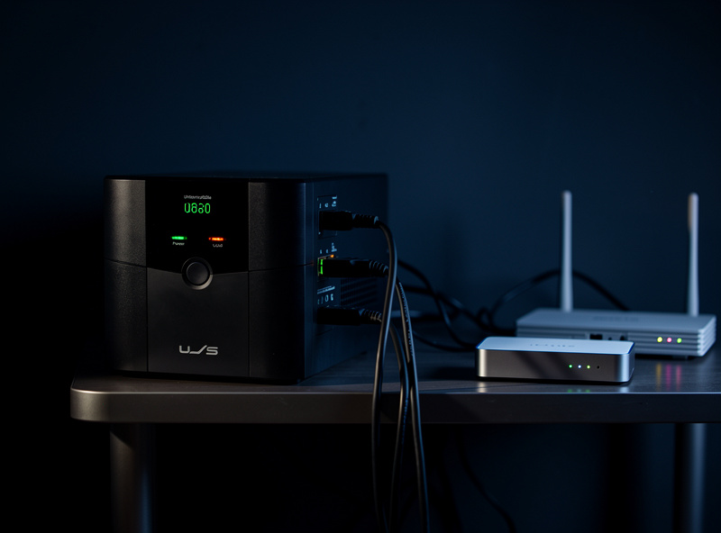 UPS battery backup keeping smart home hub running during power outage
