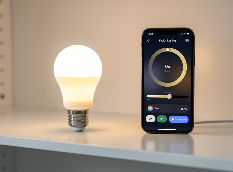 WiFi smart bulb connected to smartphone app without hub