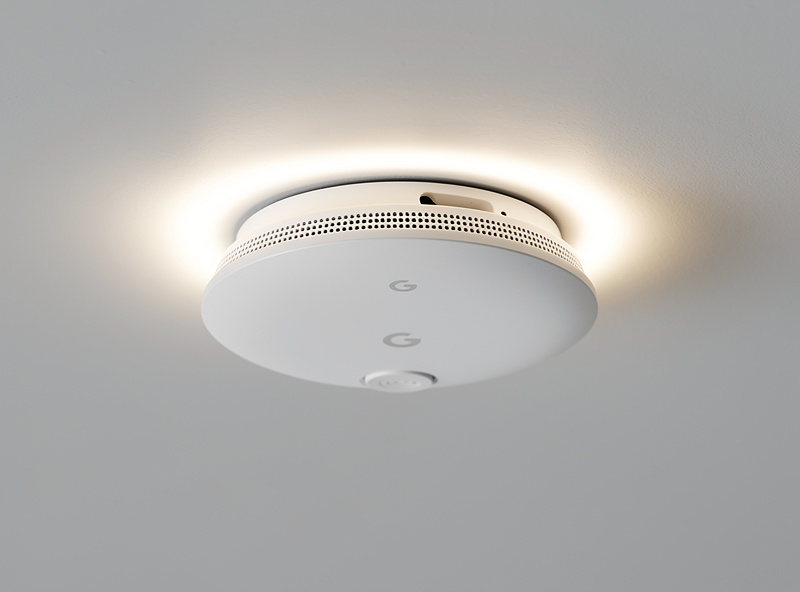 Google Nest Protect smart smoke detector ceiling installation