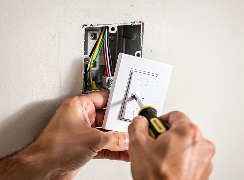 Installing smart dimmer switch into wall box