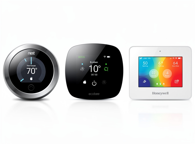 Ecobee, Nest, and Honeywell smart thermostats side-by-side comparison