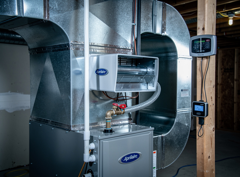 Whole home humidifier connected to HVAC system
