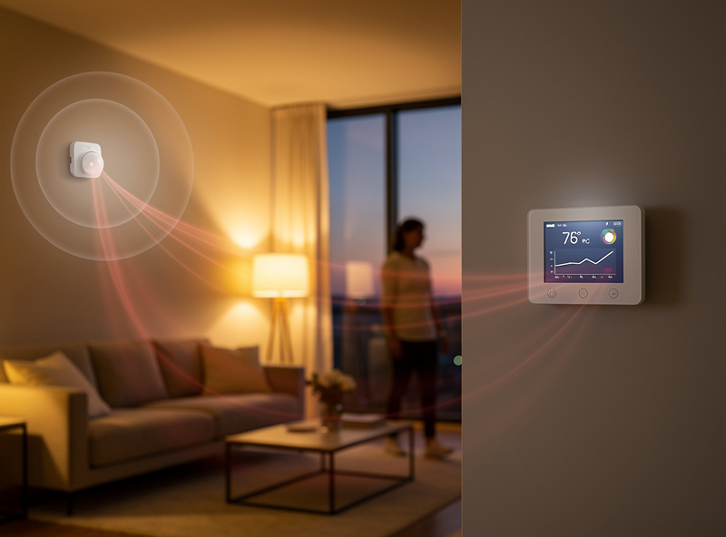 Motion sensors detecting occupancy for smart home/away modes