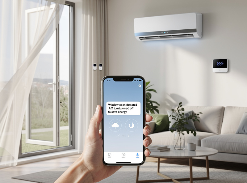 Smart home automation when window opens