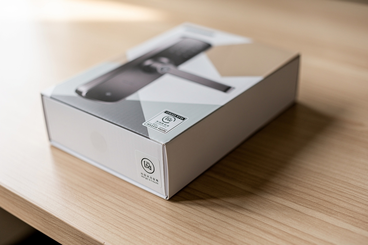 ANSI Grade 1 security certification label on smart lock product packaging