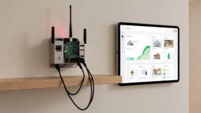 Raspberry Pi running Home Assistant with an SSD and Zigbee coordinator