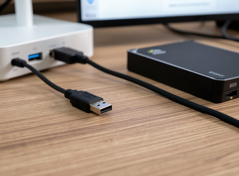 Zigbee USB coordinator stick moved away from a USB 3.0 hub on a short extension cable