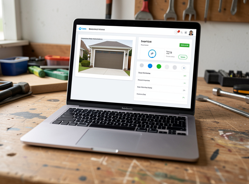 Home Assistant automation screen showing a garage door entity controlled locally without a cloud account