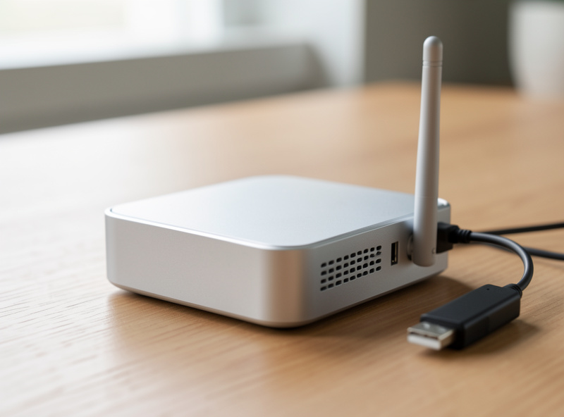 Self-hosted Home Assistant hub on a mini-PC with a Zigbee coordinator stick, the local brain of a private smart home