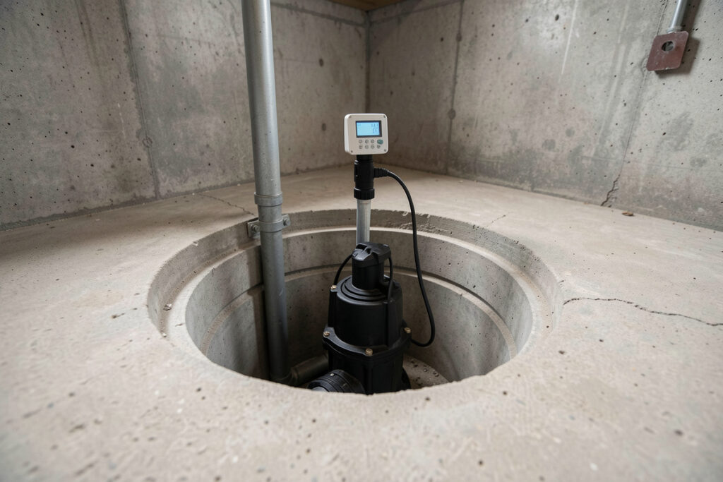 Sump pump smart alert setup