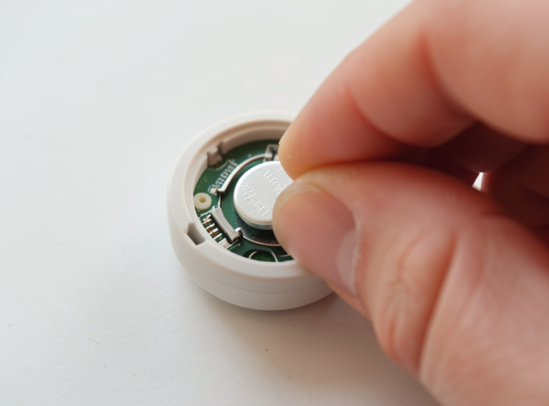 Replacing a coin cell in a small wireless sensor with a fresh battery
