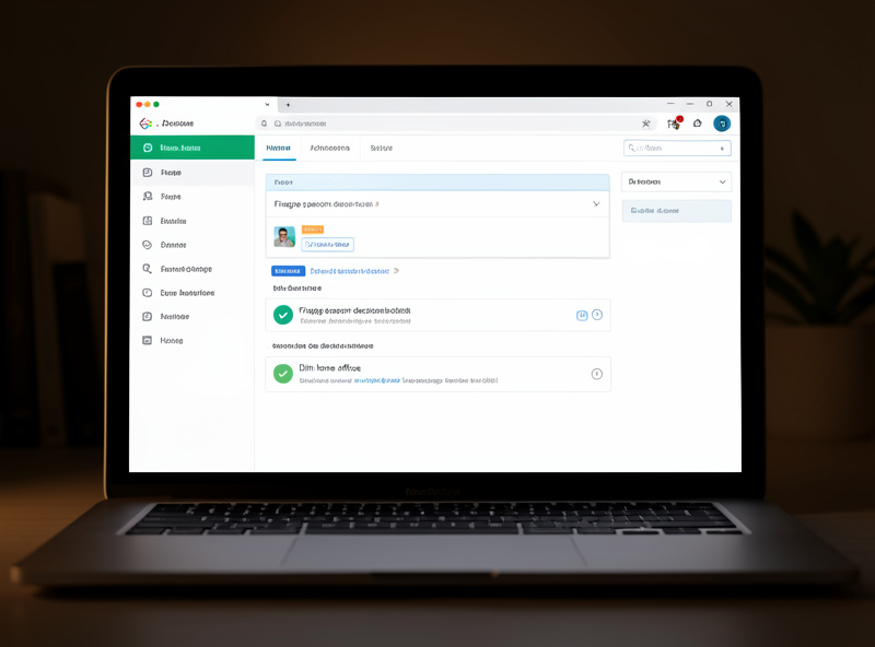 Laptop showing a Home Assistant automation editor with a Frigate person detection trigger