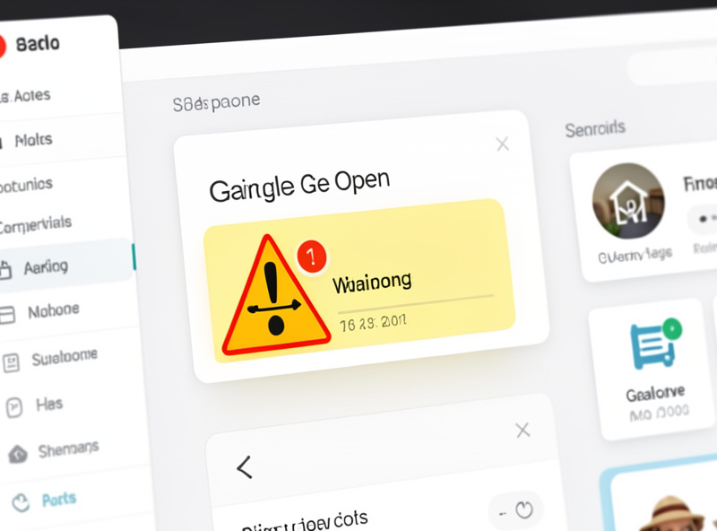A smart home dashboard showing a garage-open warning card that only appears when the garage is open